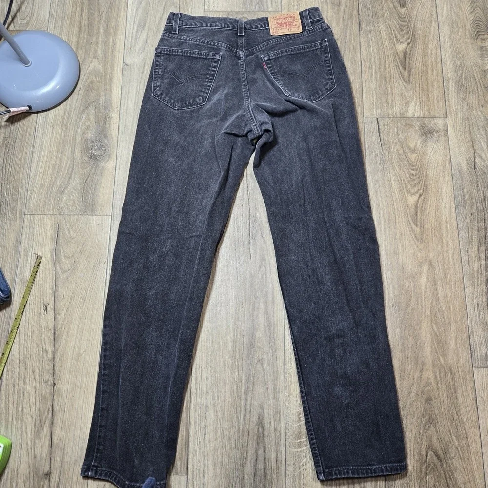 Vtg Levis 550 Jeans Black Relaxed Fit Tapered Leg‎ Y2K 2002 Mens 33/34x34